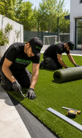 Instalación de césped artificial